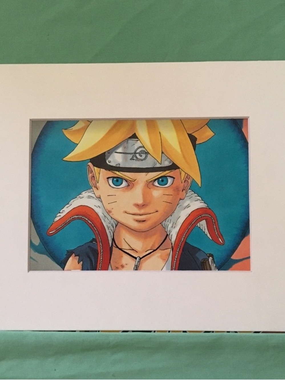 Anime Hero Portrait Print in Yellow and Blue